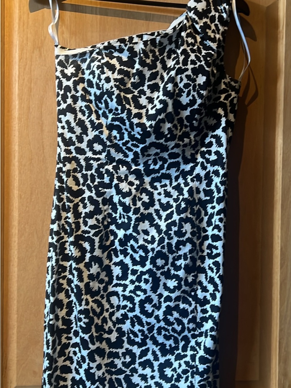 Calvin Klein Black and White Animal Print Dress